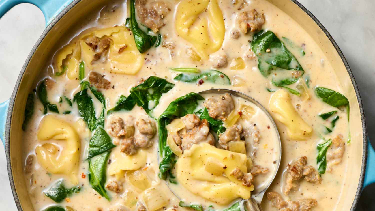 creamy tortellini soup
